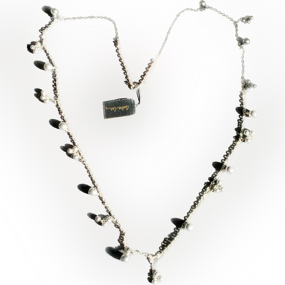 🦪42“ Elegant Grey Glass Pearl Cookie Lee Necklace Sets of 1 & 3 Pearl Clusters - Picture 4 of 5